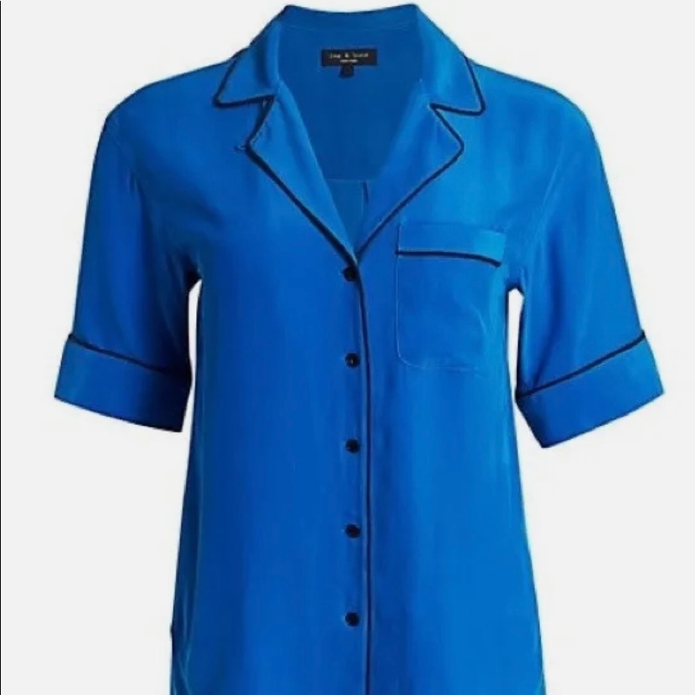 Rag & Bone silk charmeuse button up